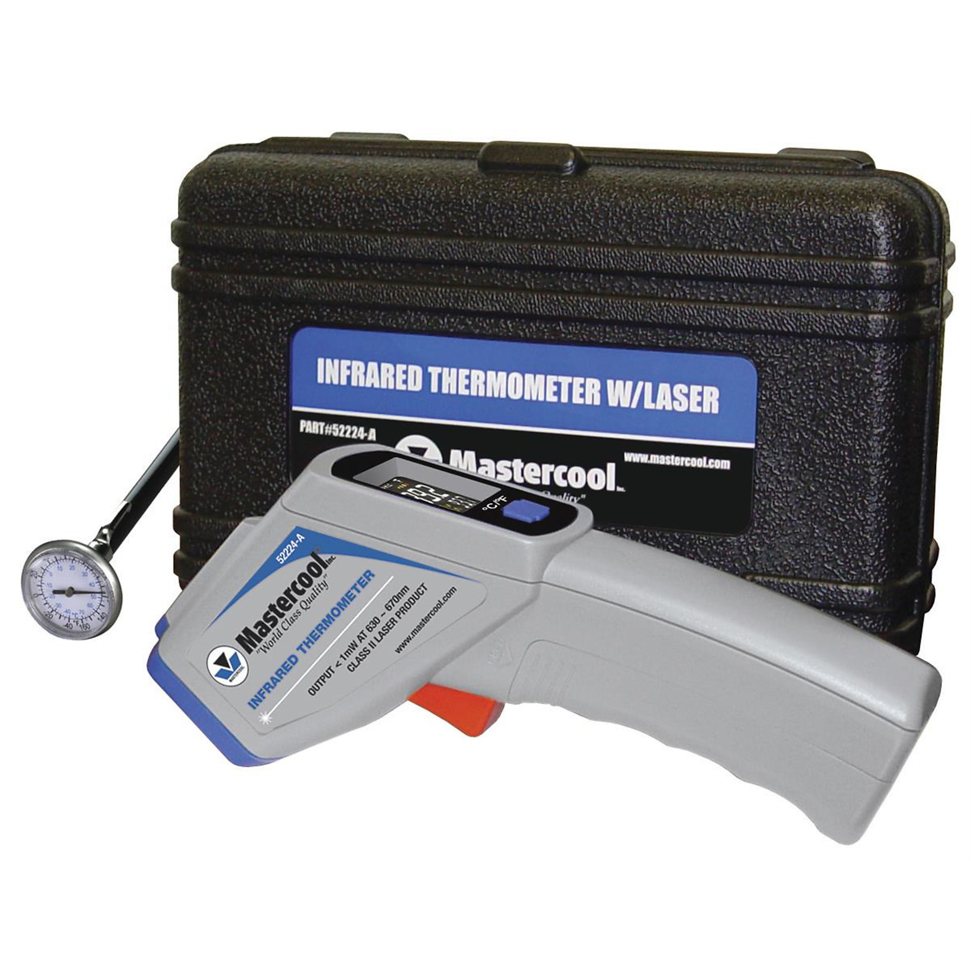 Mastercool Infrared Thermometer — Non-Contact, -40°F to 932°F, Heavy-Duty, Model# MSC52224A-SP